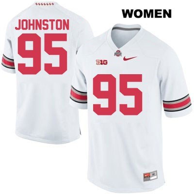 Ohio State Buckeyes Women's Cameron Johnston #95 White Authentic Nike College NCAA Stitched Football Jersey PC19K50WI